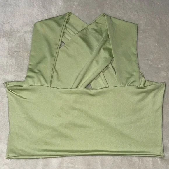 Light Green Cropped Shirt - Picture 2 of 4